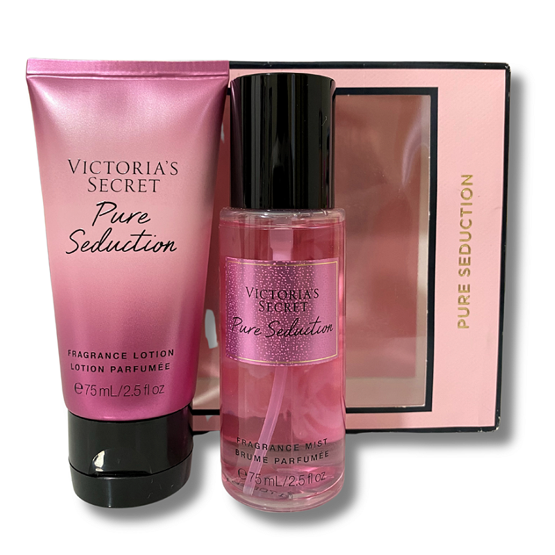 Victoria's Secret Kit Body Splash + Creme Hidrante Pure Seduction -  Boutique DaPam
