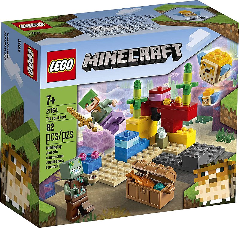 LEGO MINECRAFT O RECIFE DE CORAL 21164 - Star Brink Brinquedos