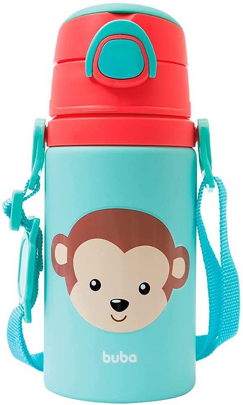 GARRAFA DE ALUMINIO ANIMAL FUN MACACO BUBA 12116 - Star Brink Brinquedos