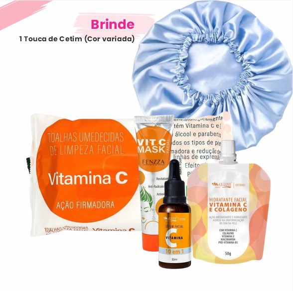 Kit de Skincare: Skincare Para Pele Vitamina C - Lojão da Mulher