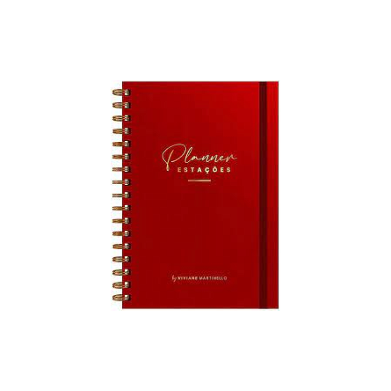 Planner Estações Vermelho Viviane Martinello Abba Pai Store