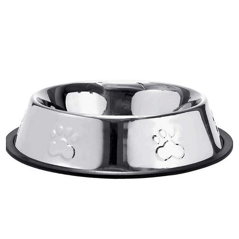 Comedouro Inox Patas Auto Relevo para Cães