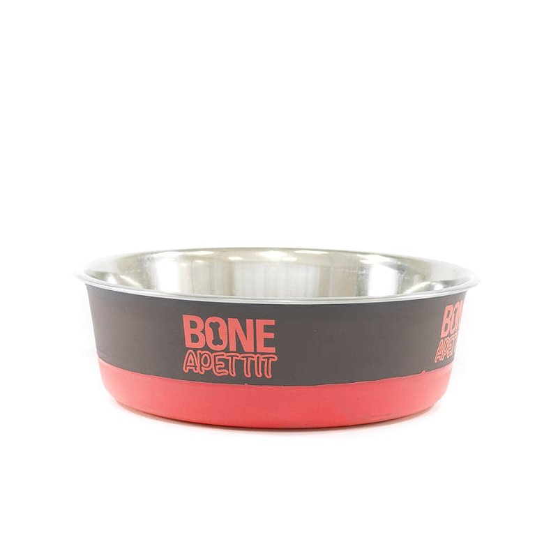 Comedouro Inox Bone Apettit - Vermelho