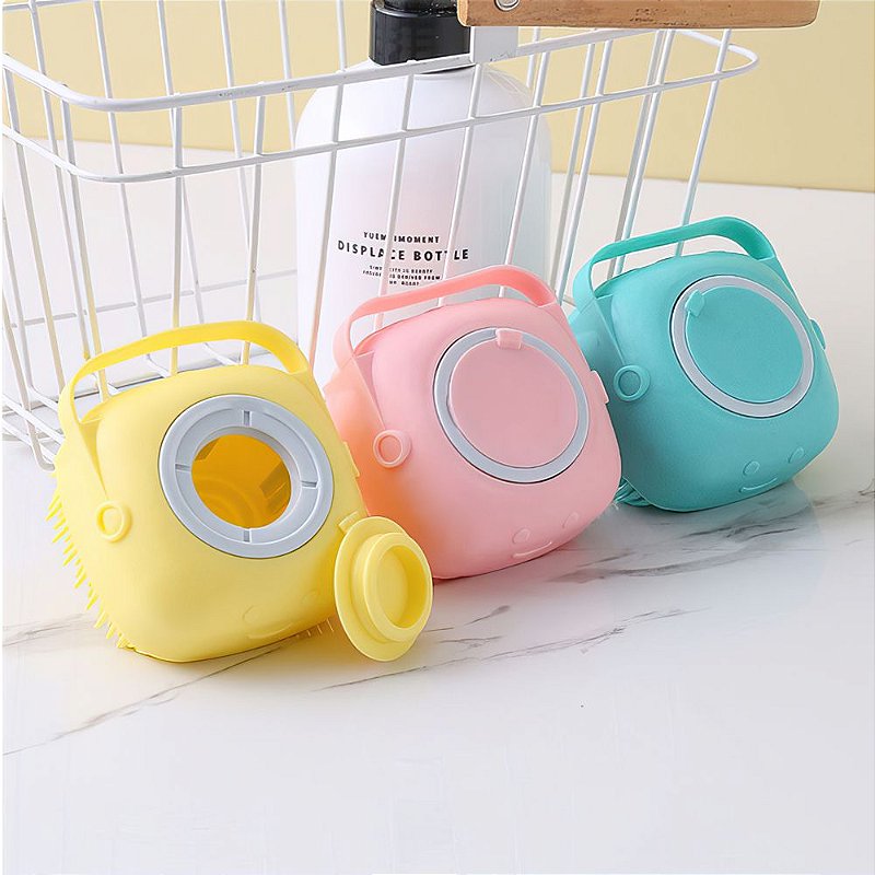 Escova Porta Shampoo de Banho Pet