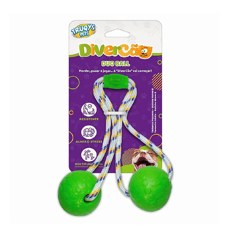 Brinquedo Duo Ball Divercão Médio - Verde