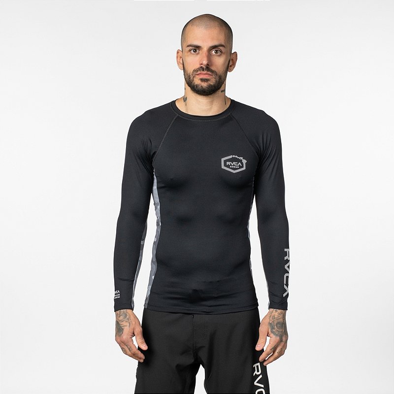 Rash Guard Jiu Jitsu e Surf Island Hex RVCA ruca Black Belt Store Jiu