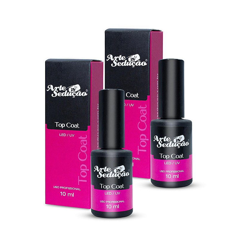 Kit 2 Top Coat Finalizador Selante Alto Brilho Unhas de Gel - Arte ...