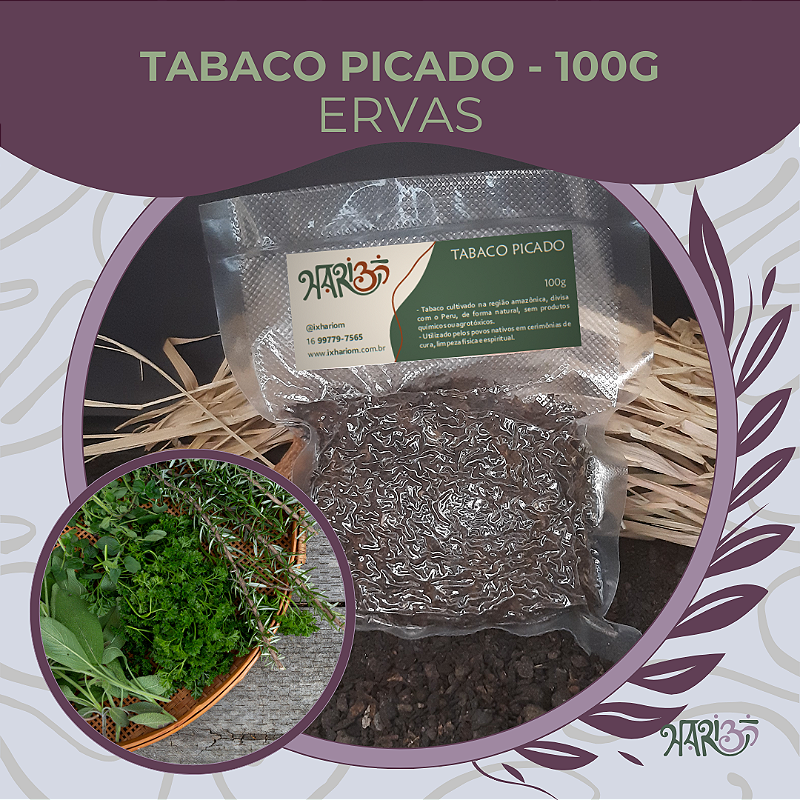 Tabaco com Ervas - Mói Picado - Toré Produtos Nativos