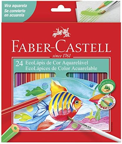 Lapis de Cor Aquarelavel 24 Cores Faber Castell