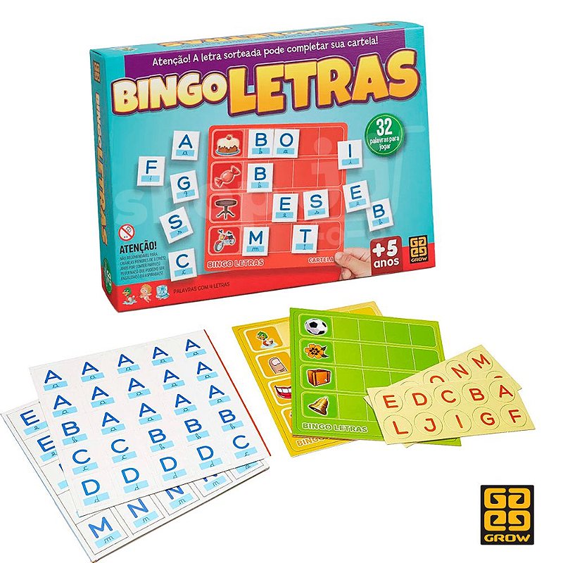 Jogo Bingo Com 48 Cartelas Infantil e Adulto Educativo NIG