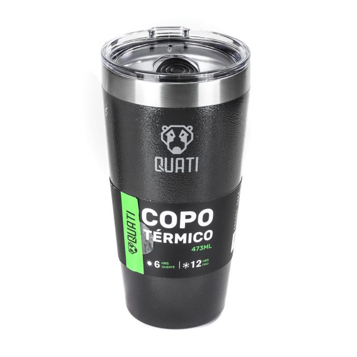 Copo Térmico com Tampa 473ml Preto