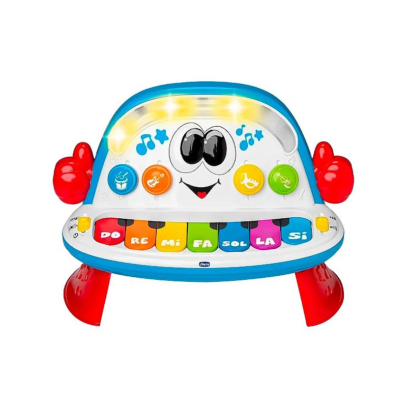 Brinquedo Bebê Piano Infantil com 7 Instrumentos e 20 Músicas 1 a 4 Anos  Chicco - Baby&Kids