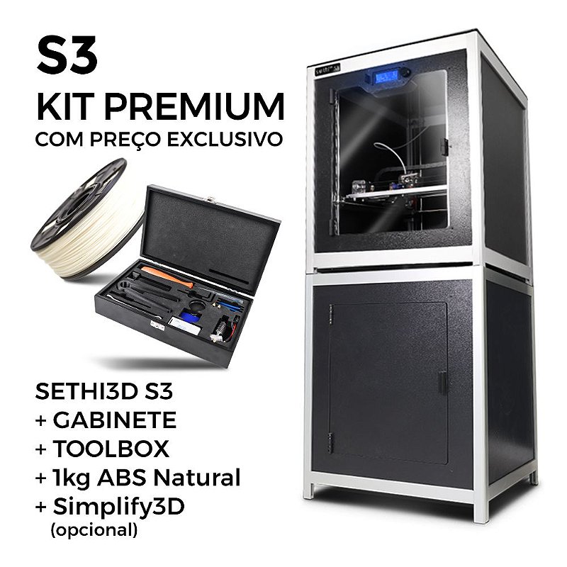 Kit Premium S3 - Sethi3D - Sethi3D - Impressoras 3D