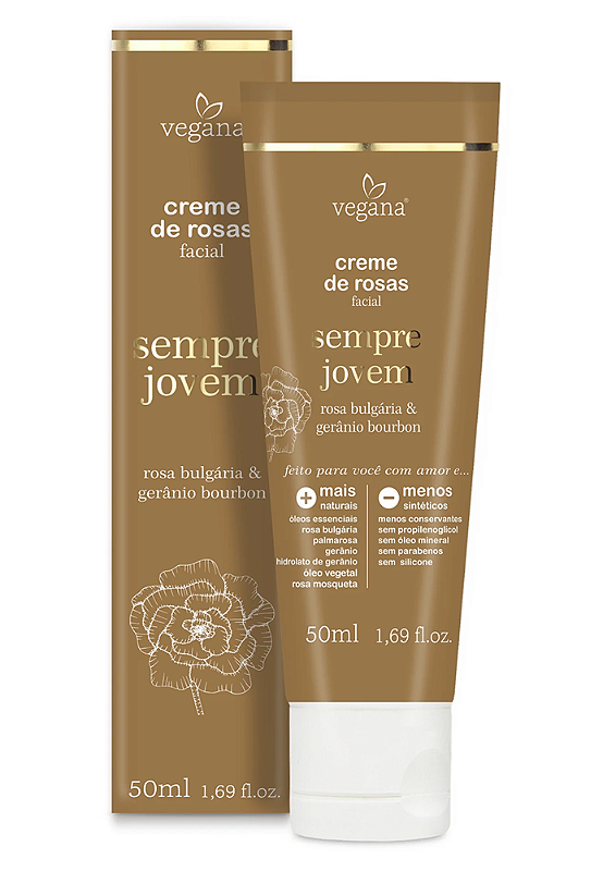 WNF Vegana Creme Facial de Rosas Sempre Jovem - Beleza do Campo