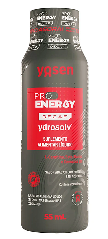 Yosen Pré-Treino Sem Cafeína Pro Energy Decaf Ydrosolv - Beleza do