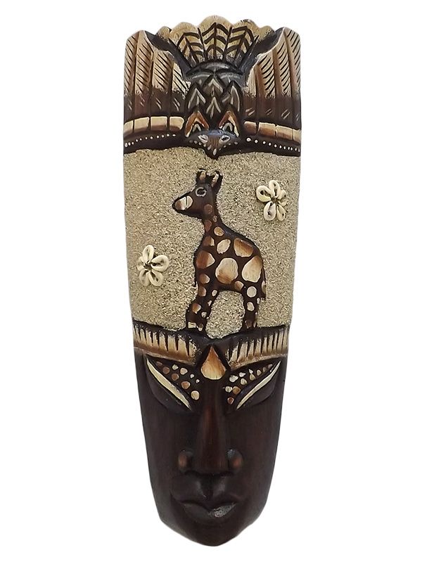 Máscara Parede Areia Jateada Girafa Bali - Arte & Sintonia