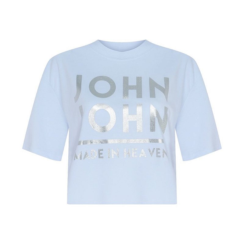 Camiseta John John Barra Elástica Feminina - Off White