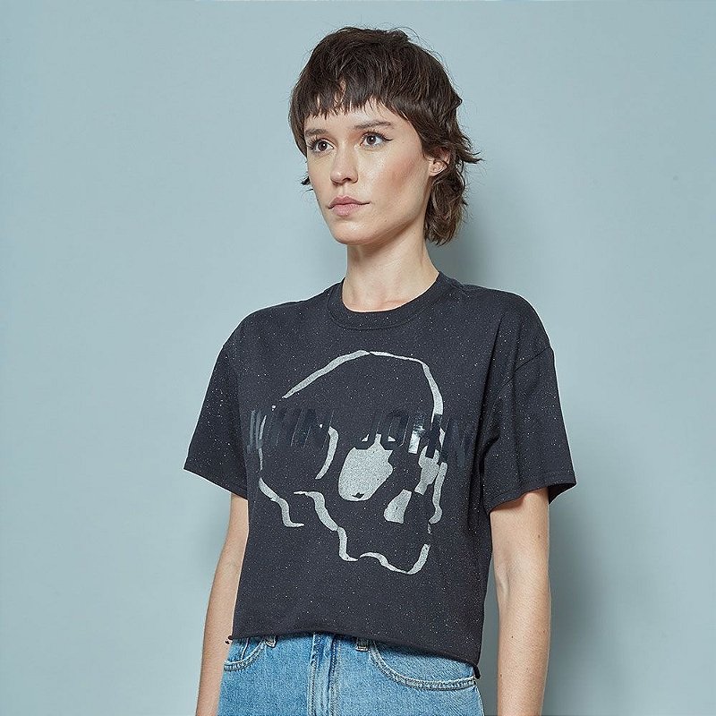 Estaleiro Store - Camiseta John John Skull América Feminina