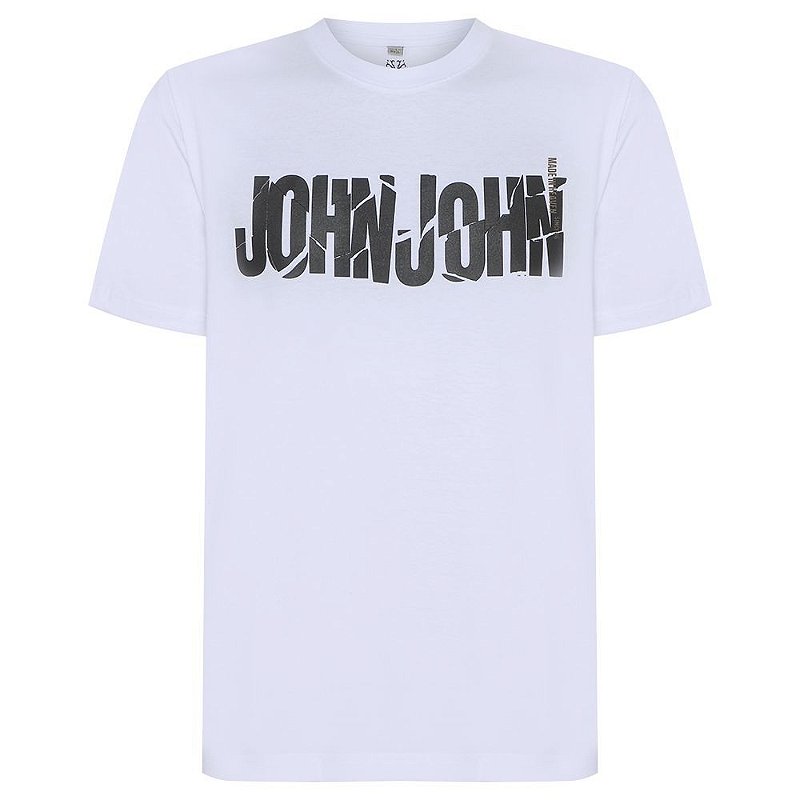 Camiseta John John Broken Masculina Branco - Dom Store Multimarcas  Vestuário Calçados Acessórios