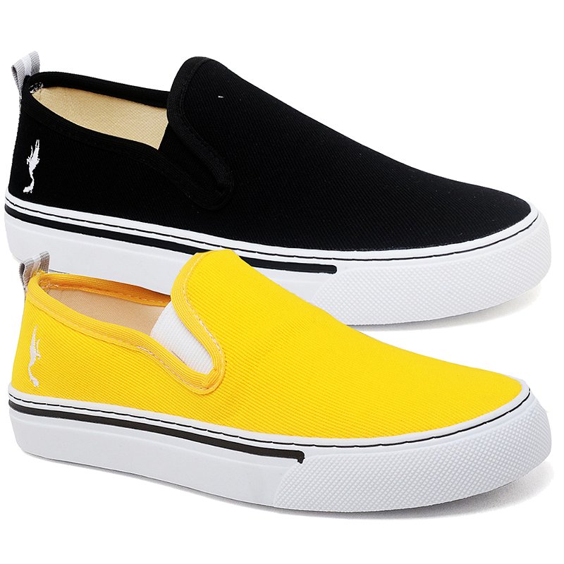 kIT 2 Pares Tenis Feminino Sapatinha Slip On Polo Blu