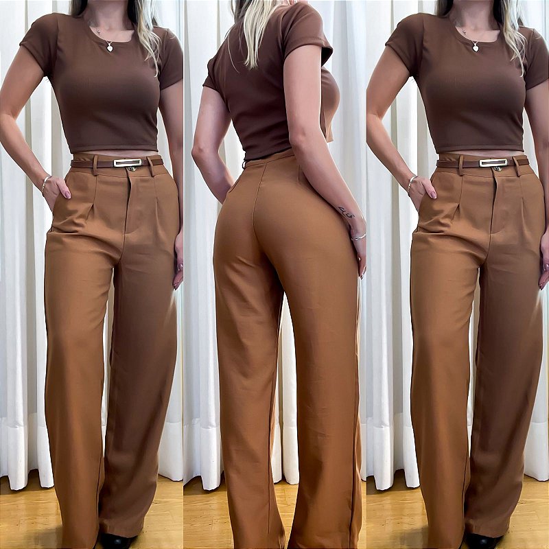 Calça Feminina Pantalona em Alfaiataria Marrant Susy Ref. 950