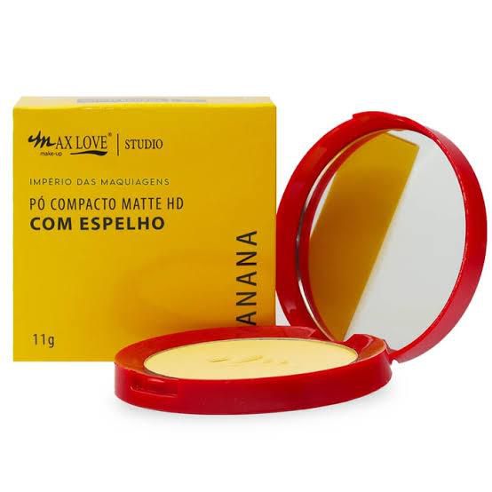 Pó Compacto Matte HD Banana com Espelho Max Love - Maze Makeup Store
