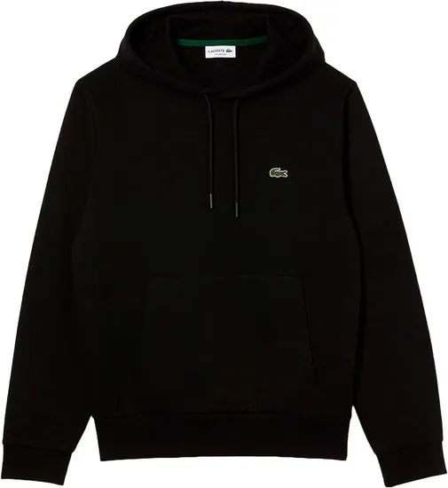 Moletom Lacoste Canguru em Fleece Preto VNLCST STORE