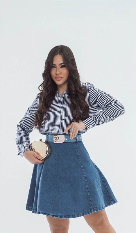 Saia Evasê Marmorizada Ref 07