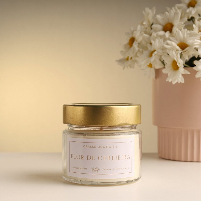 FLOR DE CEREJEIRA - 140g - Grasse Candles, aromas que inspiram. ❤️