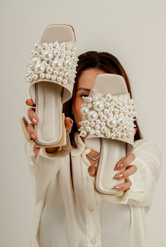 Sandália Marina - pérola - off