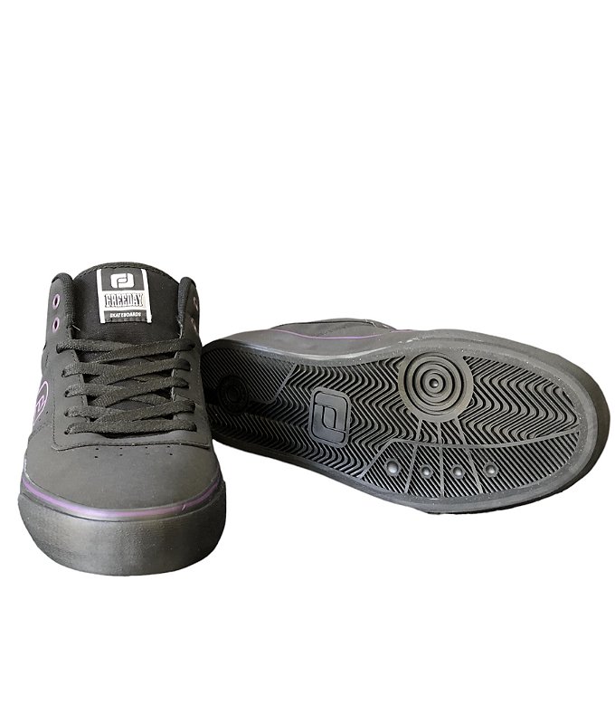 Tênis Freeday Vulcano Mid Preto/Purple Refletivo | Bang Life Skate
