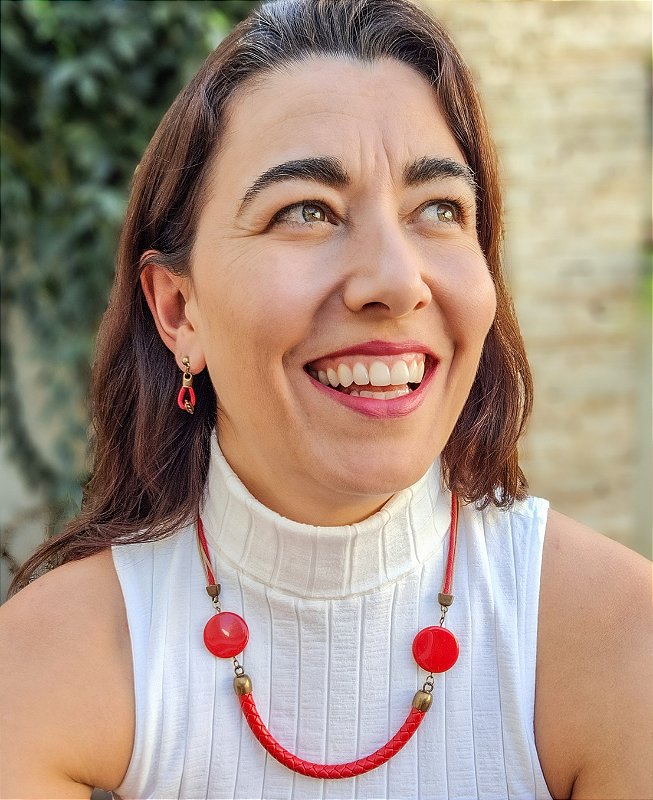 Colar Maxi Vermelho