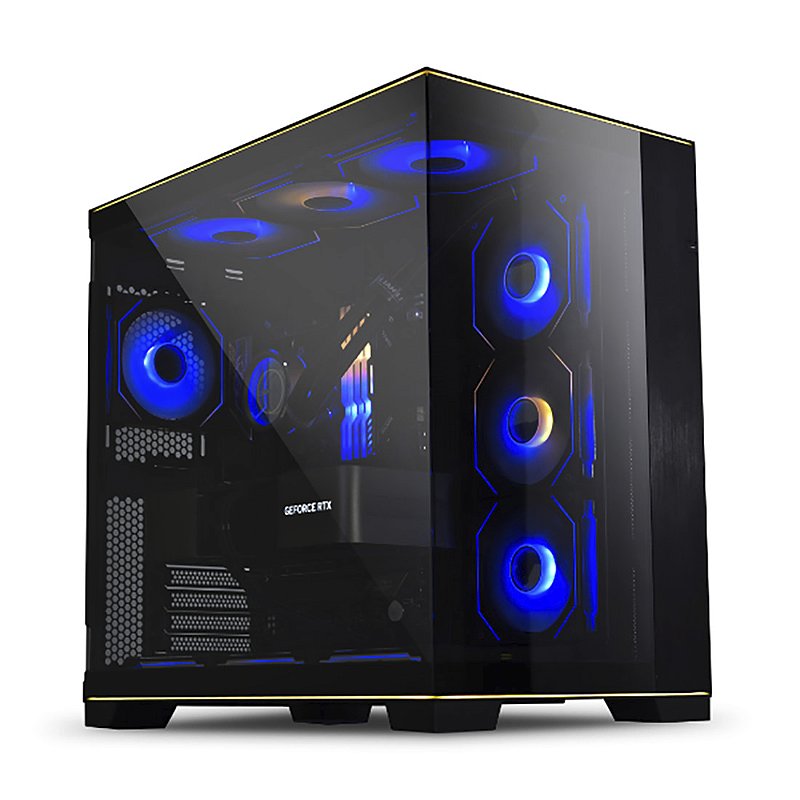 【美品】 Lian Li O11 Dynamic EVO Gabinete Lian Li O11 Dynamic EVO Preto RGB - O11DERGBX - Melhora o