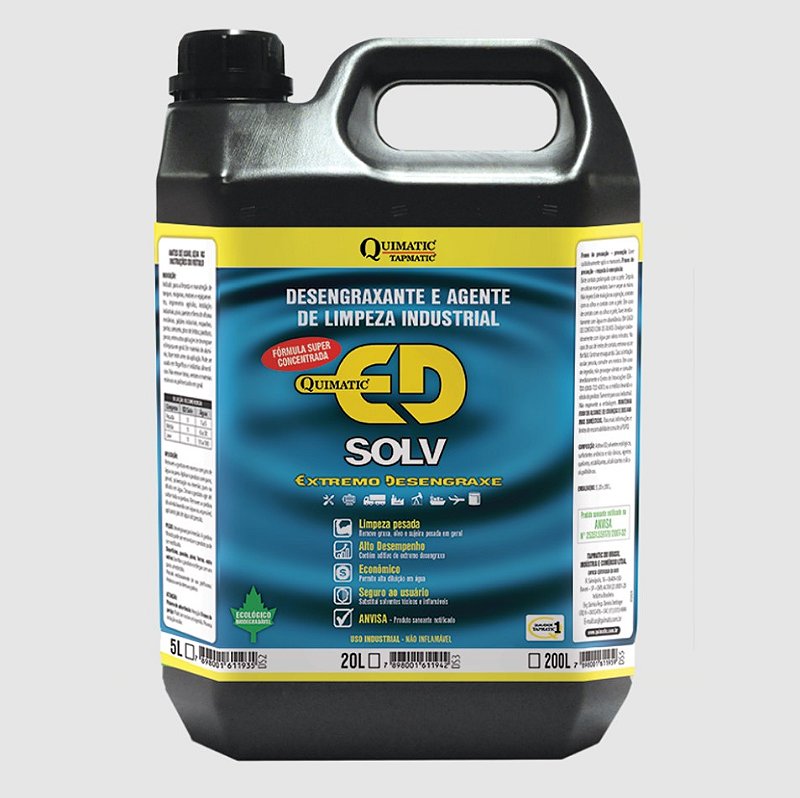 Desengraxante e Agente de Limpeza Industrial 5l - Ds2 - Quimatic ...