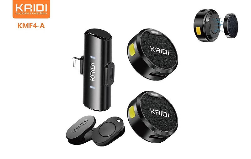 Microfone Lapela Kaidi Kmf4 - Atacadista25.com