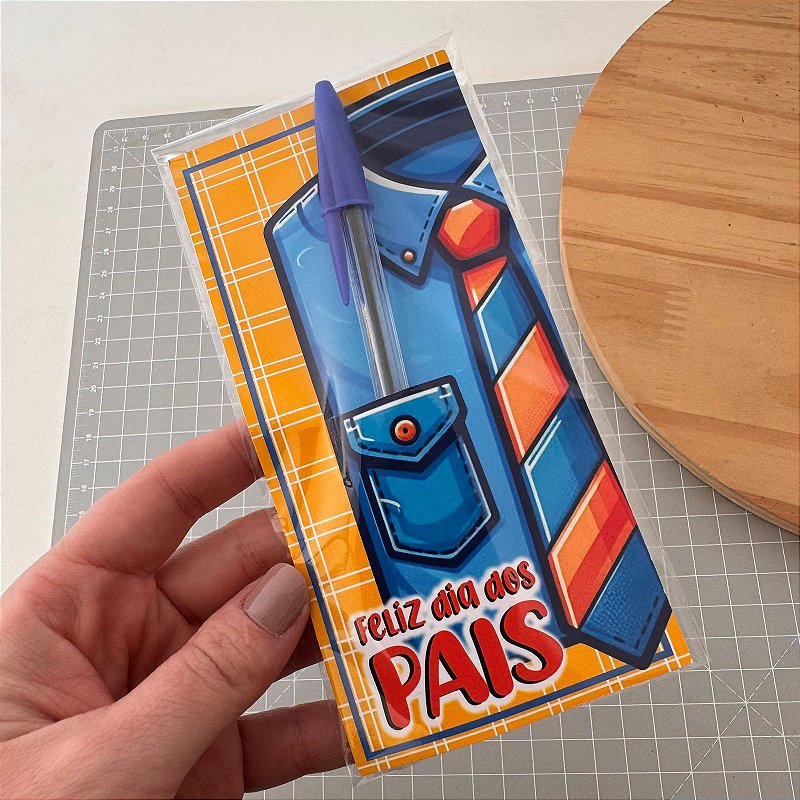 Card com Caneta  Personalizada Dia dos Pais