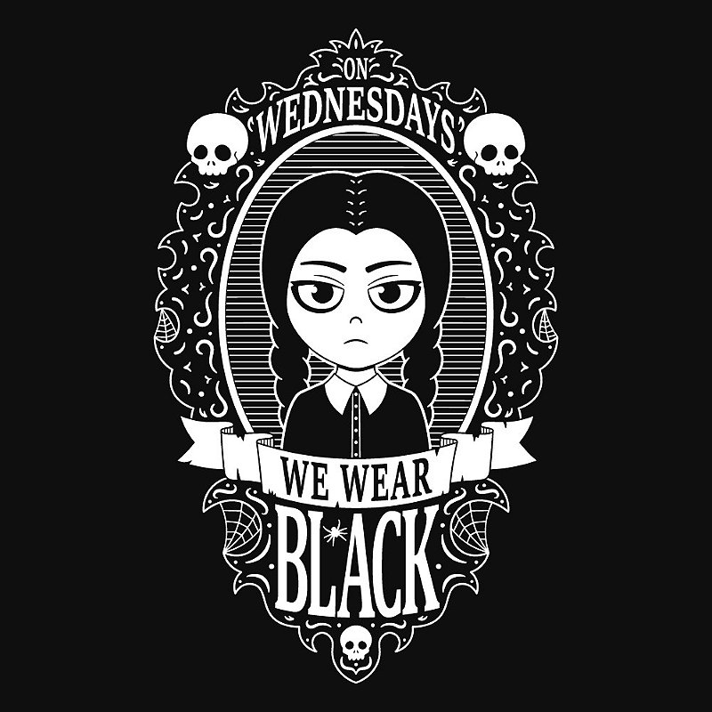 Camiseta on wednesdays we wear black