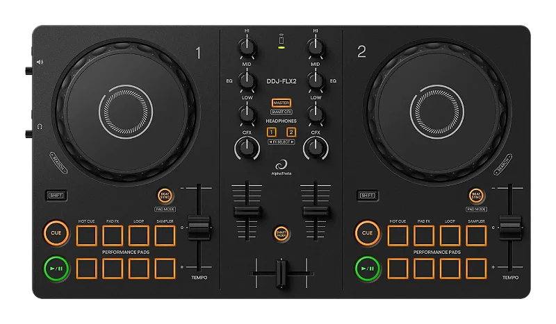 Controladora DJ AlphaTheta DDJ-FLX2 | 2 Canais | Rekordbox e