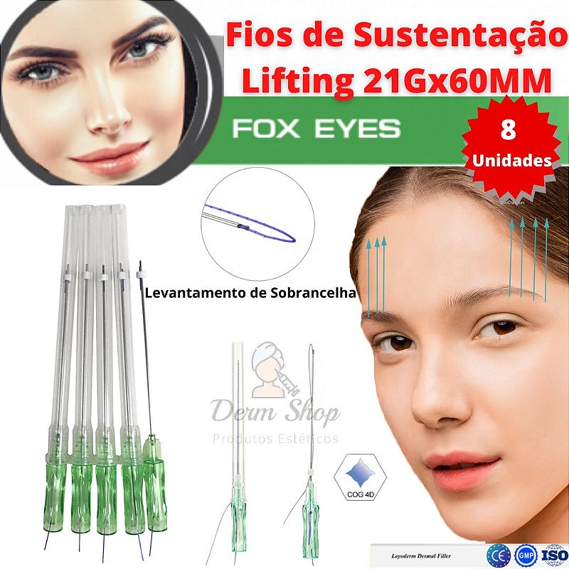 Fios De Sustenta o Cog 4d 21g X 60mm Espiculado Bidirecional Fox Eye 