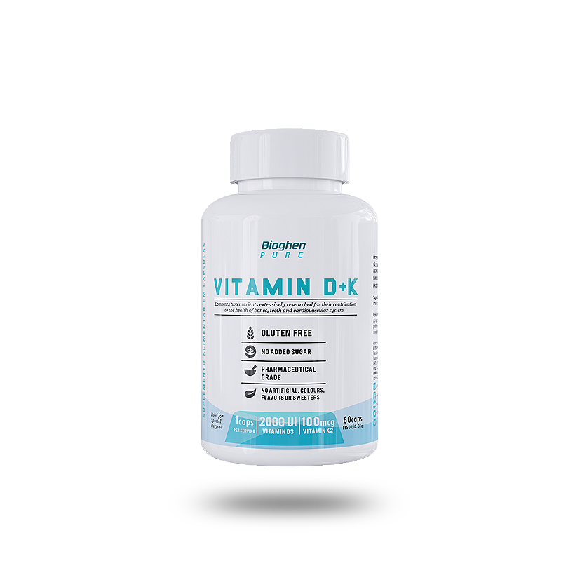 PURE VITAMIN D+K 60 Cápsulas Bioghen