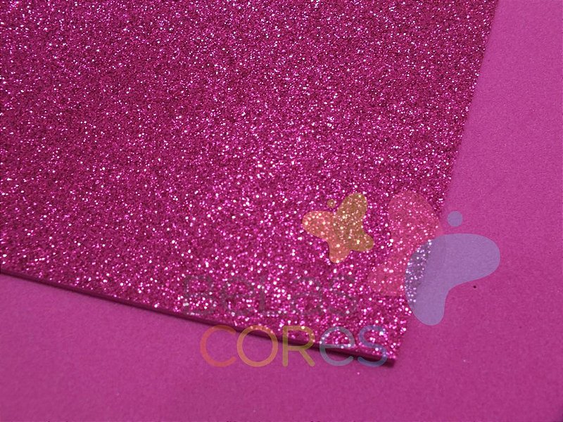 Folha De Eva 40x60cm Glitter Pink 5 Unidades Empório Das Lembrancinhas Belas Cores 5382