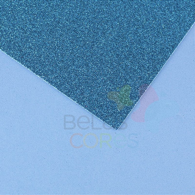 Folha De Eva 40x60cm Glitter Azul Celeste 5 Unidades Empório Das Lembrancinhas Belas Cores 1395