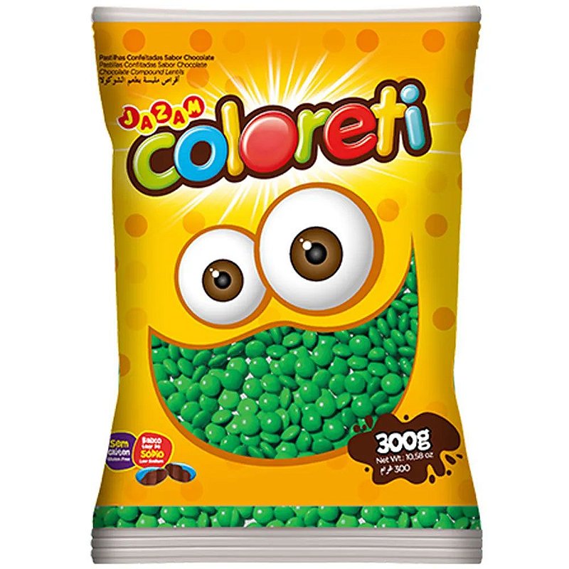 Confeito de Chocolate Coloreti Verde 300g Empório das Lembrancinhas