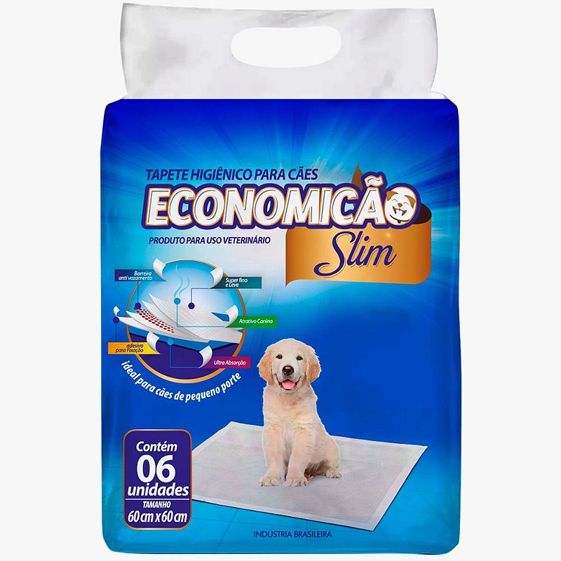 Tapete Higiênico Cães 60 por 60 cm com 30 unidades slim Club pet - Agropet  I TavaresAgropet