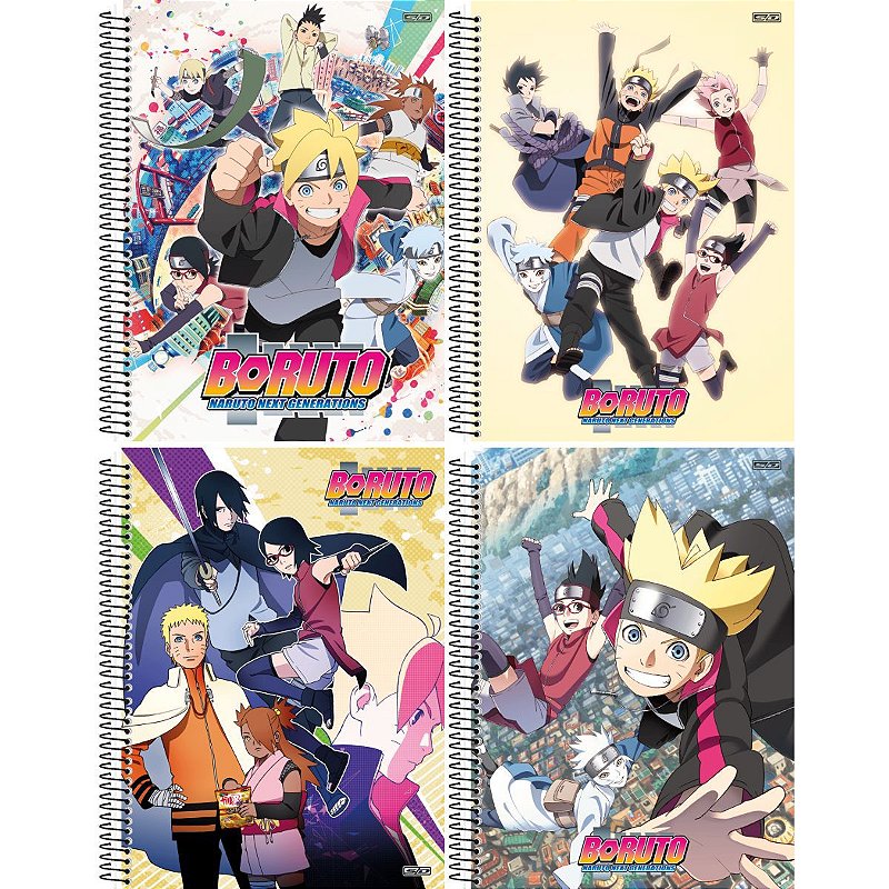 Caderno Espiral 1 Matéria Universitário Boruto 80 fls São Domingos