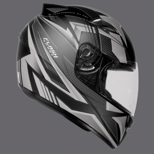 CAPACETE EBF NEW SPARK FLASH PT/FOSCO/PRATA 61 - KR Moto Racing