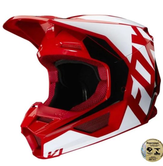 Fox V1 XL ほぼ新品！ CAPACETE FOX V1 PRIX FLM RED XL - KR Moto Racing - Acessórios para