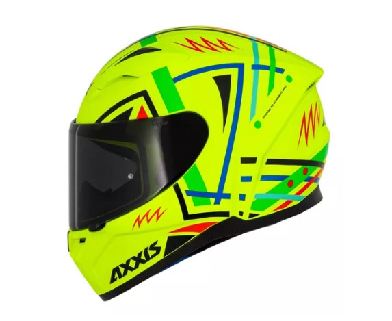 CAPACETE AXXIS SEGMENT APOLO MANDALA A3 - YELLOW FLUOR 60 - KR