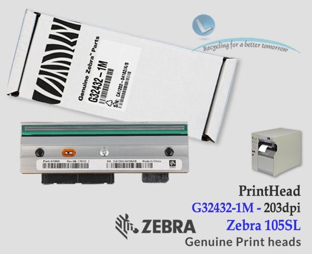 Cabeça de impressao Zebra 105SL. Zebra G32432-1M - Lservice peças