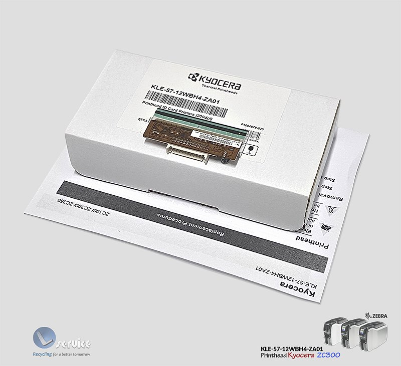 Cabeça Térmica Kyocera-Zebra ZC300 (sem suporte) - Lservice peças